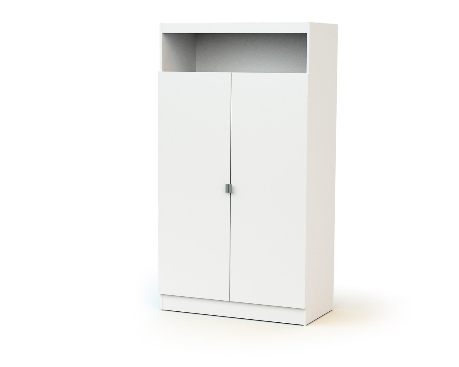 AT4 -  Armoire enfant 2 portes en bois CARNAVAL Blanc 96 x 50 x 176 cm