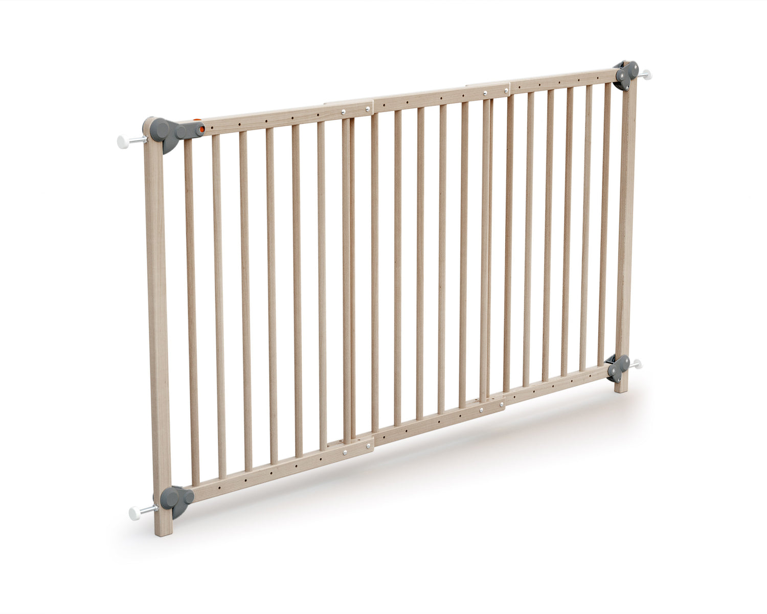 WEBABY -  Barrière de sécurité bébé extensible en bois Hêtre Brut 150 cm