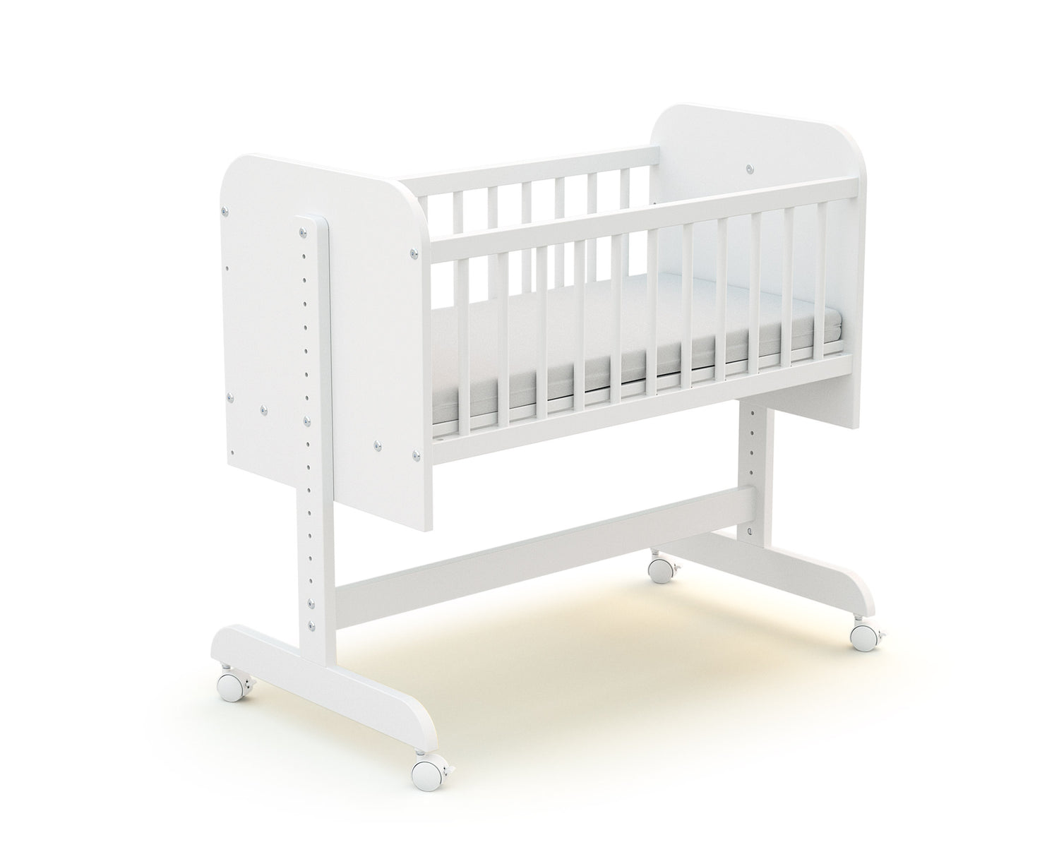 WEBABY -  Berceau cododo évolutif en bois Blanc 40 x 80 cm