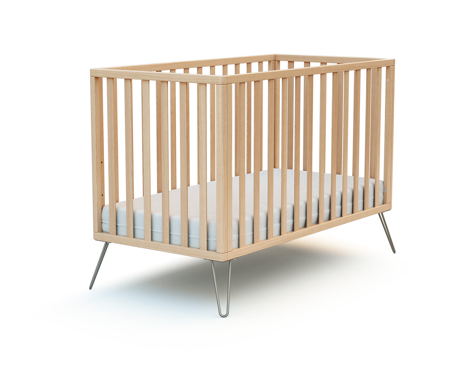 JURABABY -  Lit bébé en bois ONLY Acier 60 x 120 cm