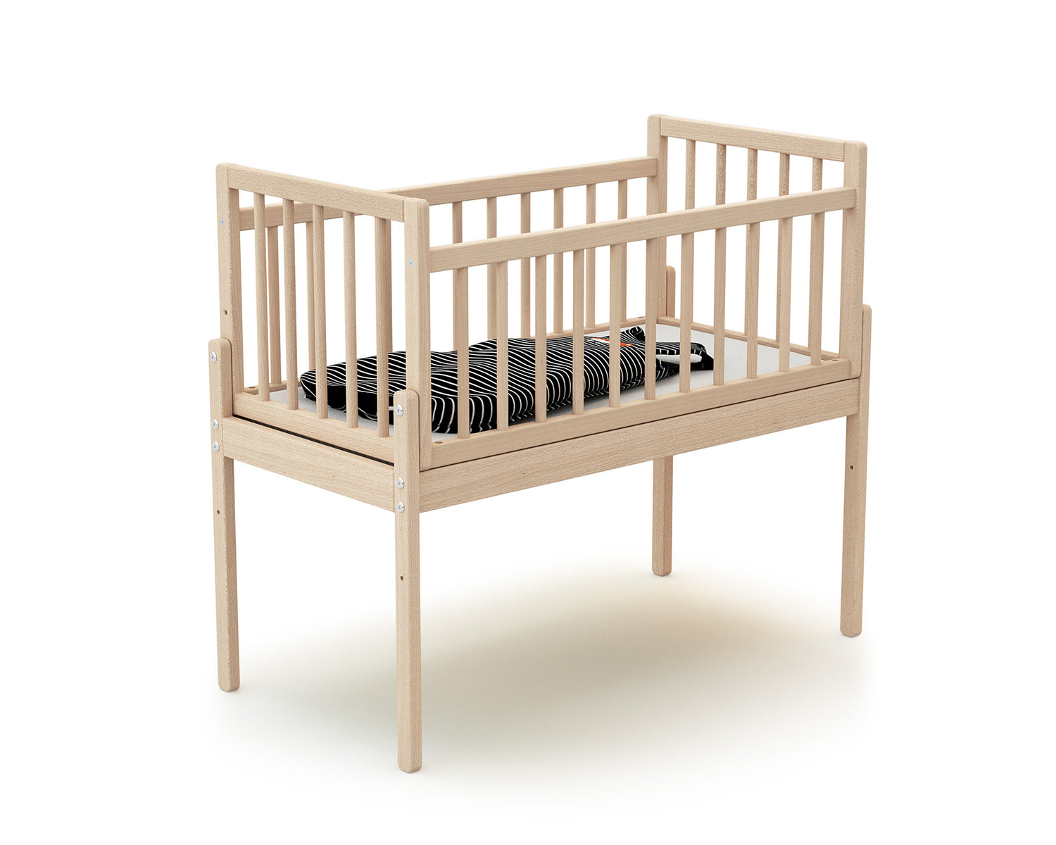 WEBABY -  Berceau cododo en bois Hêtre Brut 40 x 80 cm