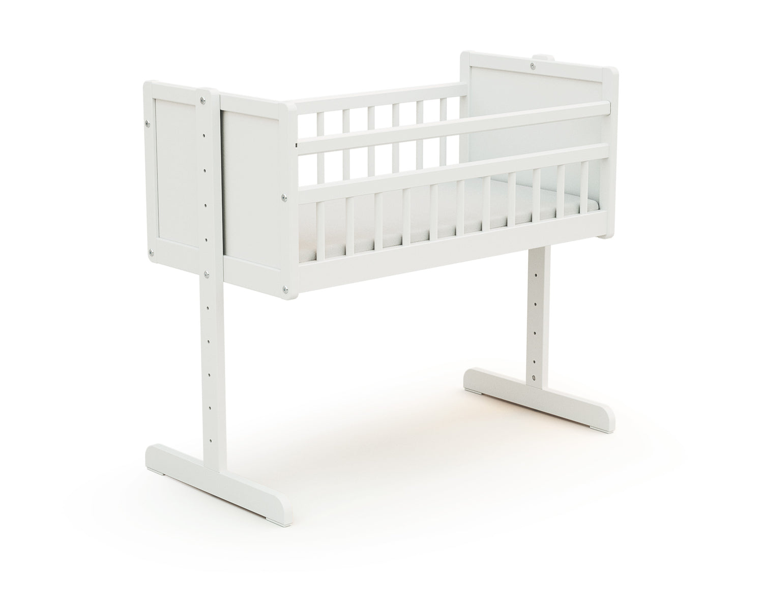 WEBABY -  Berceau cododo en bois avec matelas Blanc 40 x 80 cm